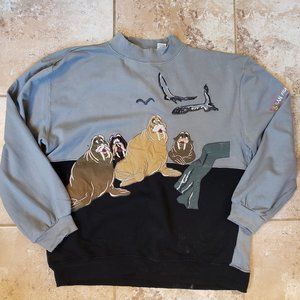 San Francisco Souvenir Sweatshirt Walruses Size Large